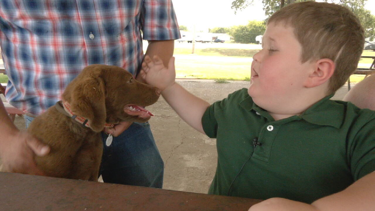 McAlester 5-Year-Old Boy Gets Puppy For Make-A-Wish