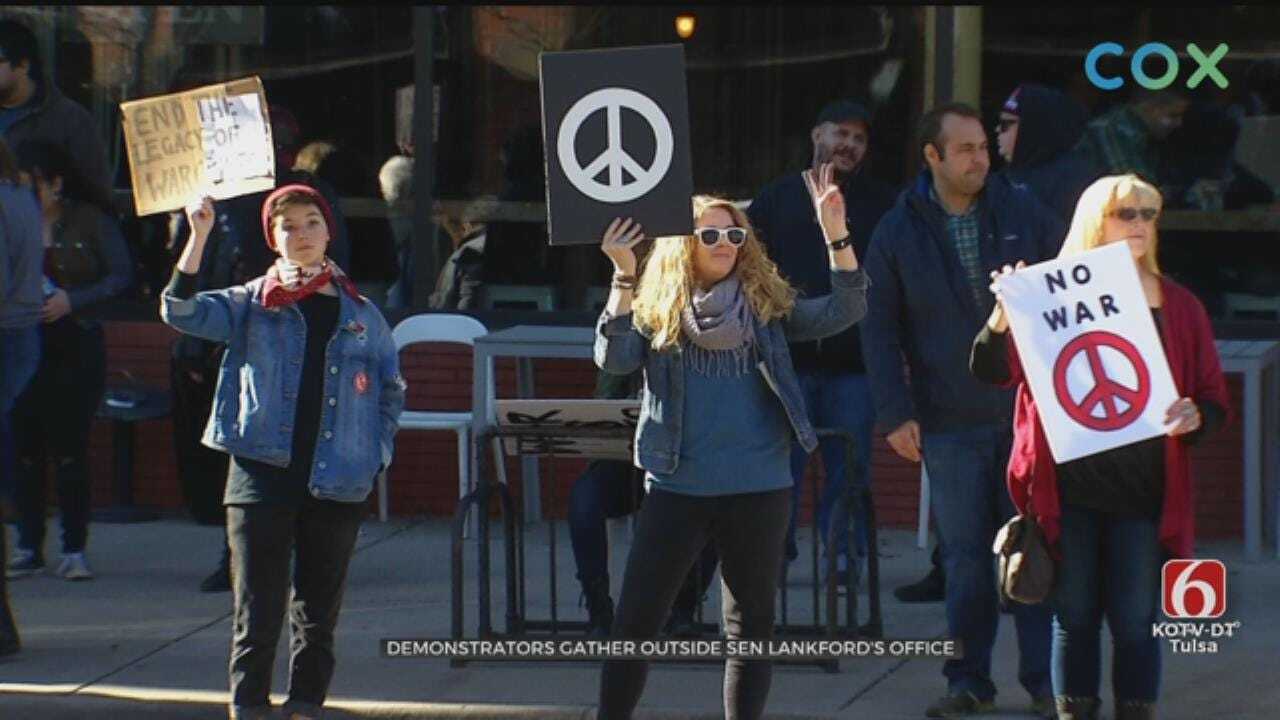 Oklahoma Demonstrators Gather To Push For Peace With Iran