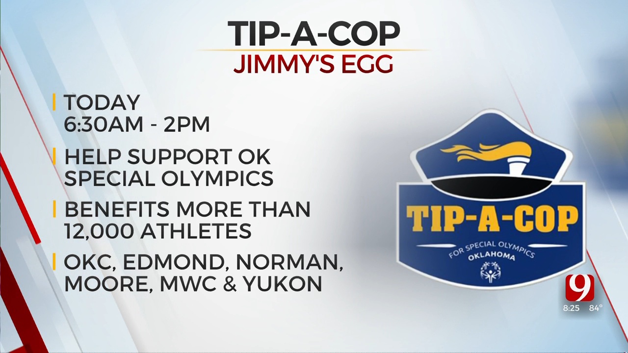 Local Law Enforcement Serving Food To Support Special Olympics Of Oklahoma