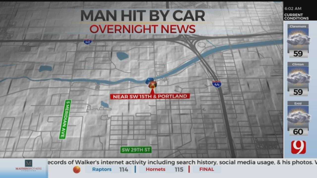 Man Hit By Car, Hospitalized In SW Oklahoma City