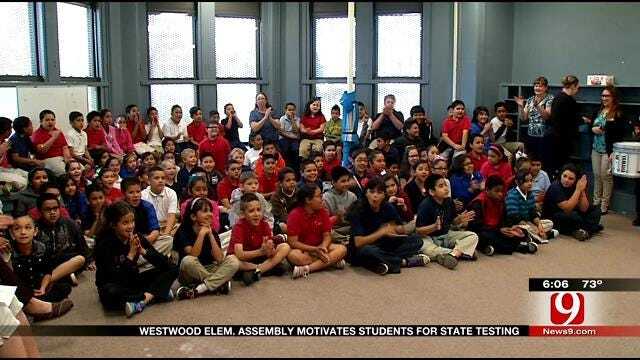 Westwood Elementary School Holds Pre-Testing Pep Rally
