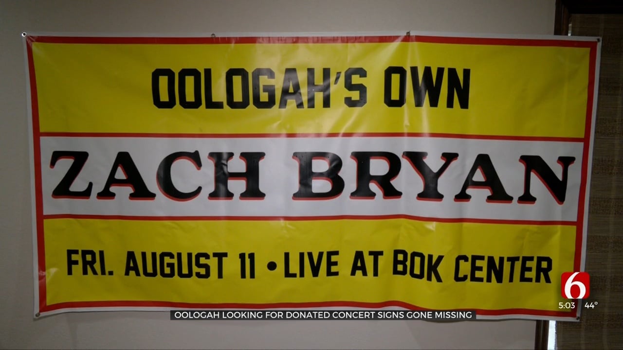 Two Oologah Banners Promoting Upcoming Zach Bryan Concert Go Missing