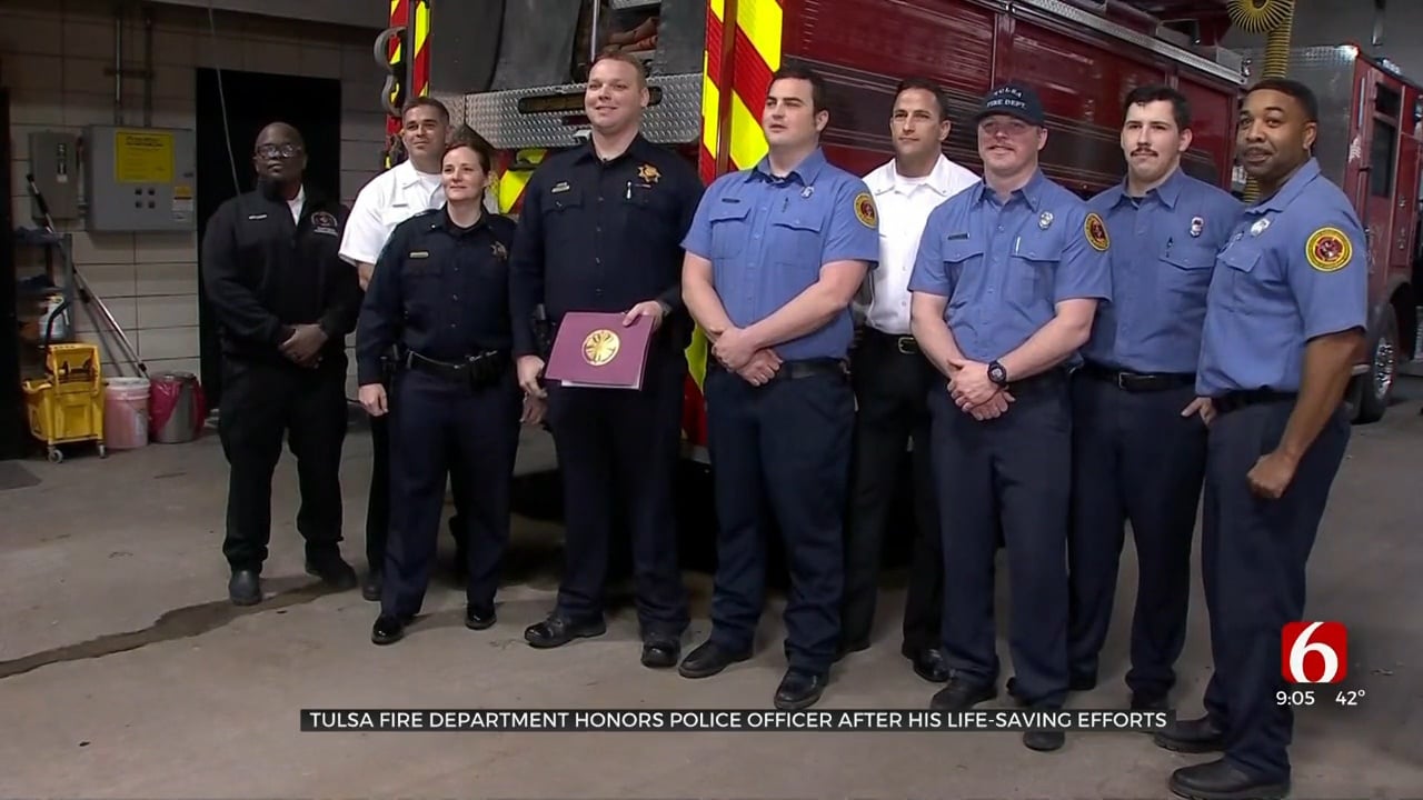 Tulsa Fire Department Honors Officer After Life-Saving Efforts