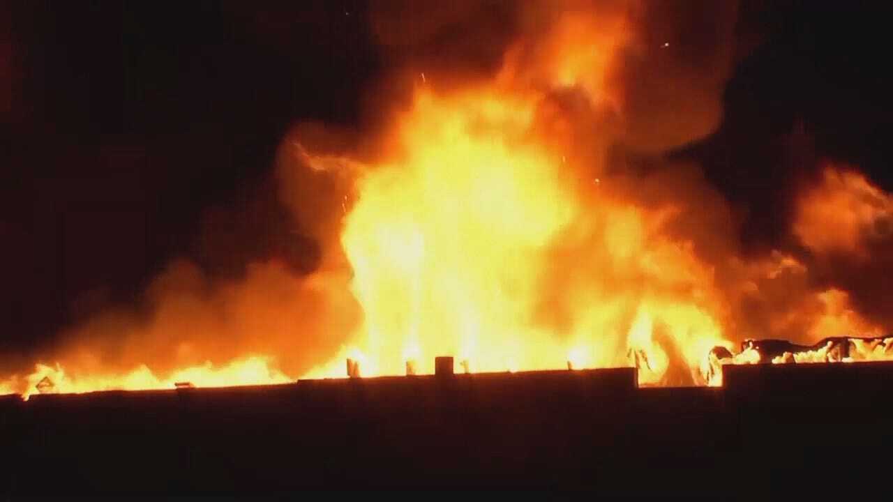 WEB EXTRA: Video From Scene Of Tulsa Building Fire