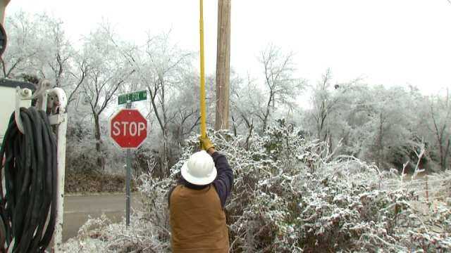 WEB EXTRA: Video Of Utility Crews Working To Restore Power On Sunday