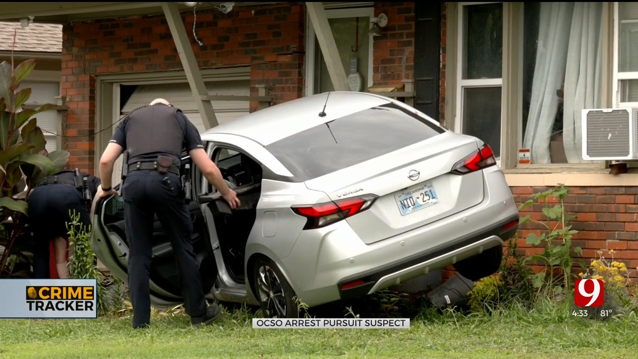 Man Arrested After Short Pursuit Ends When Car Crashes In Front Of Home In Oklahoma City