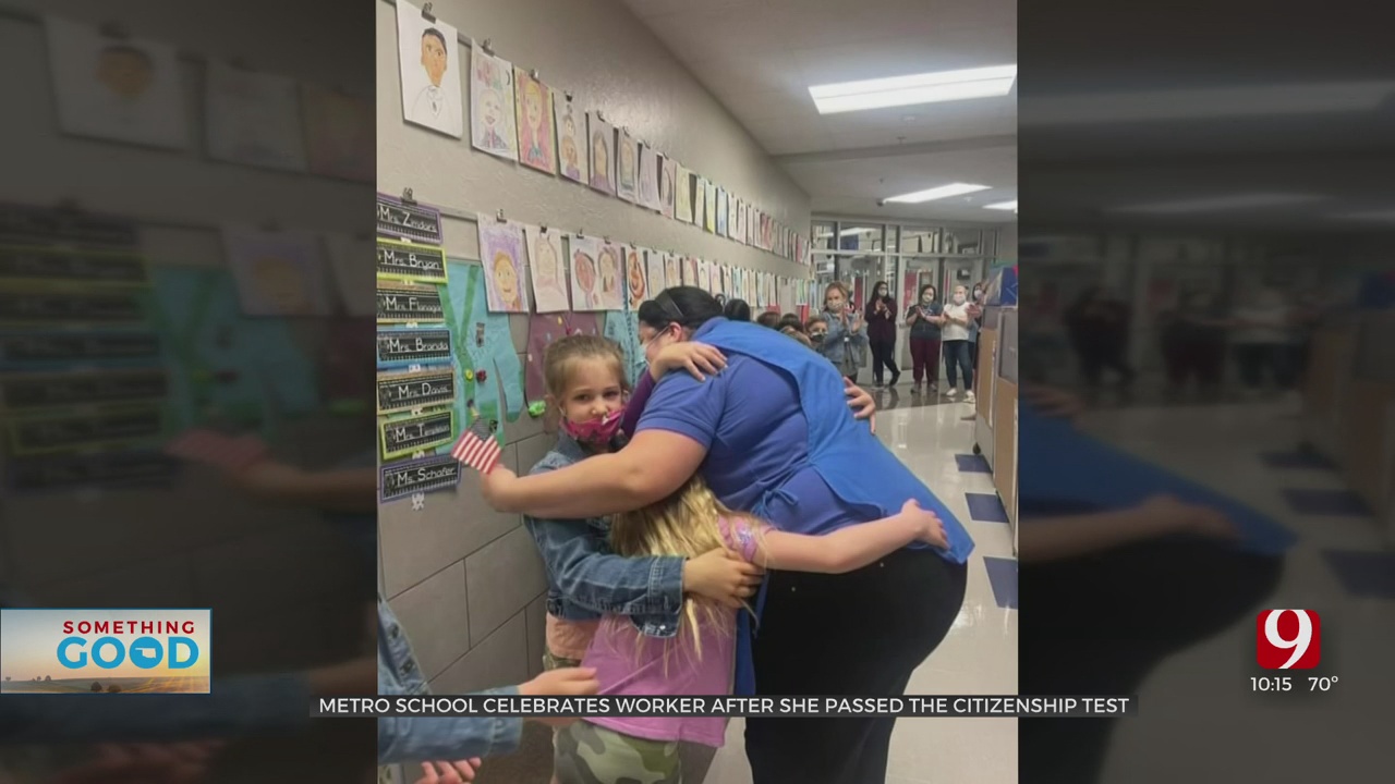 Prairie Vale Elementary School Celebrates Cafeteria Manager After She Passes US Citizenship Test  