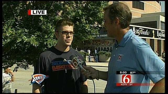Tulsa Thunder Fan Travels To OKC For Game One