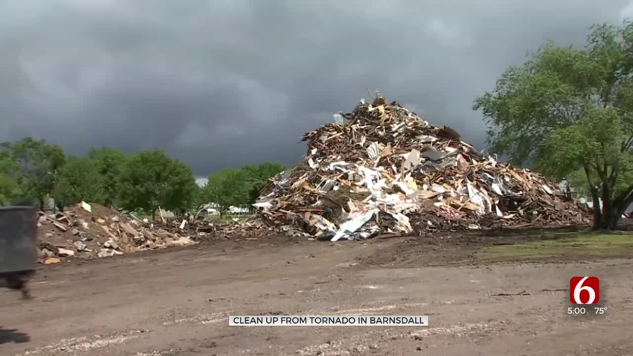 Crews Clean Up Storm Debris In Barnsdall