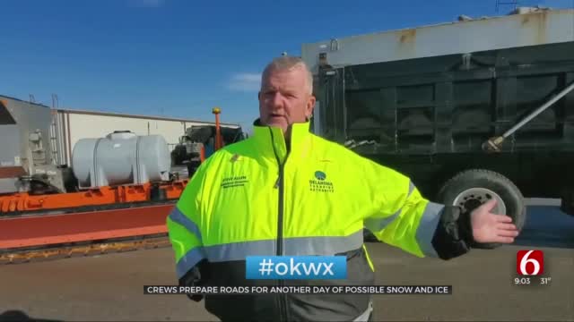 Crews Prepare Roads As Green Country Expects More Snow, Ice 