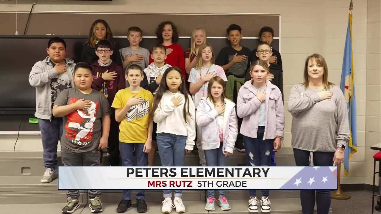 Daily Pledge: 5th-Grade Students From Peters Elementary