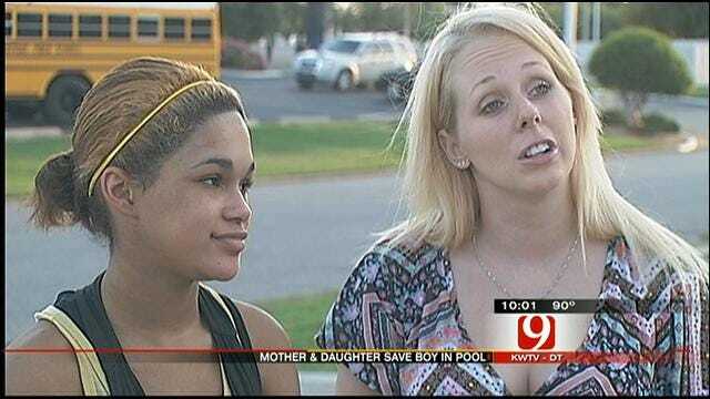 Mother, Daughter Save Drowning Boy In Midwest City