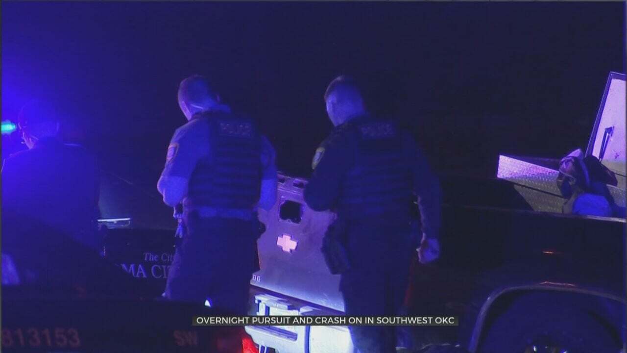 Overnight Chase Ends In Crash In SW OKC