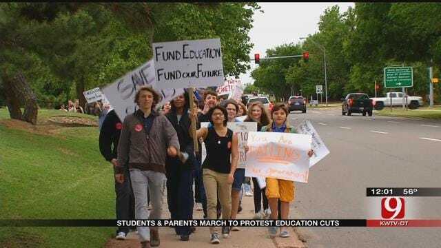 Classen SAS Students, Parents March On State Capitol