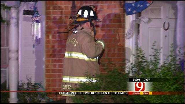 Fire Rekindles Three Times At NW OKC Home