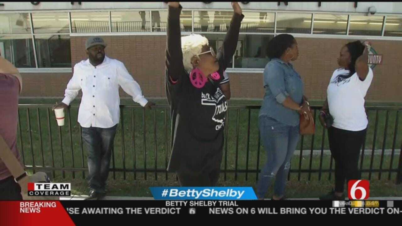 Small Group Rallies In Support Of Crutcher Family