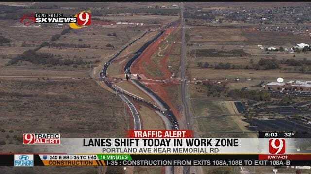Major Lane Shifts On Portland In OKC Could Affect Your Drive Time