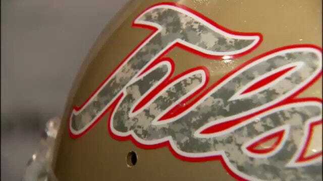 Tulsa Debuting Special Camo Helmets For Armed Forces Bowl