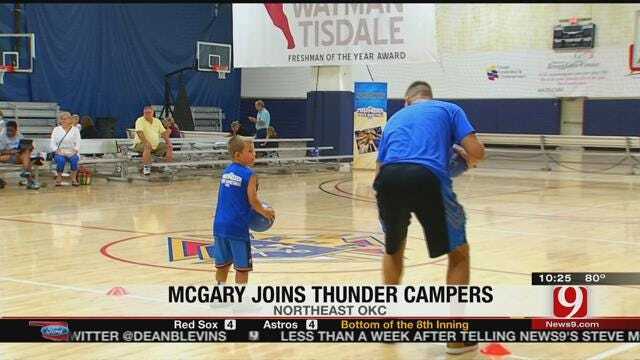 McGary Visits Thunder Campers