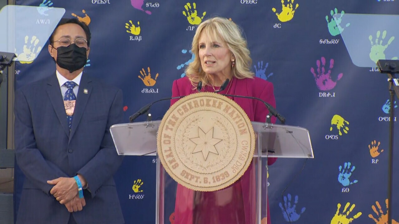 First Lady Dr. Jill Biden Concludes Oklahoma Trip Focused On Cherokee Language 