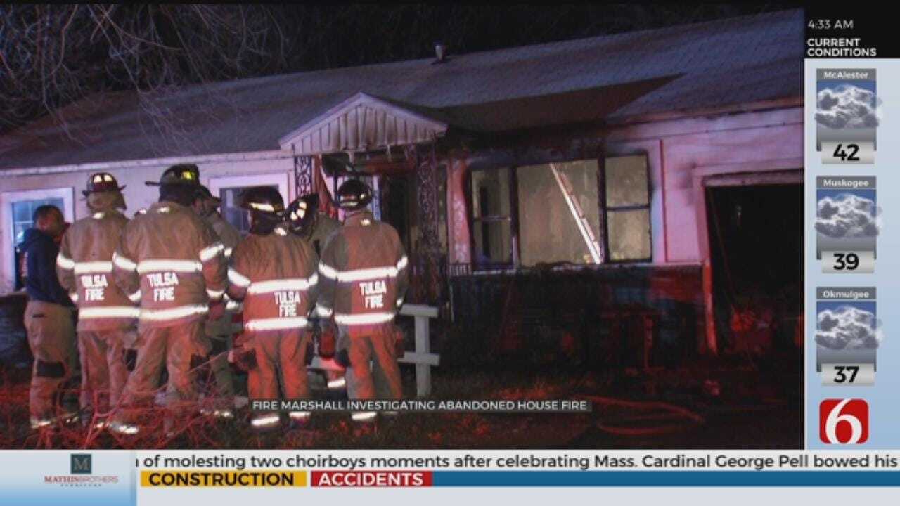 Vacant Tulsa House Catches Fire