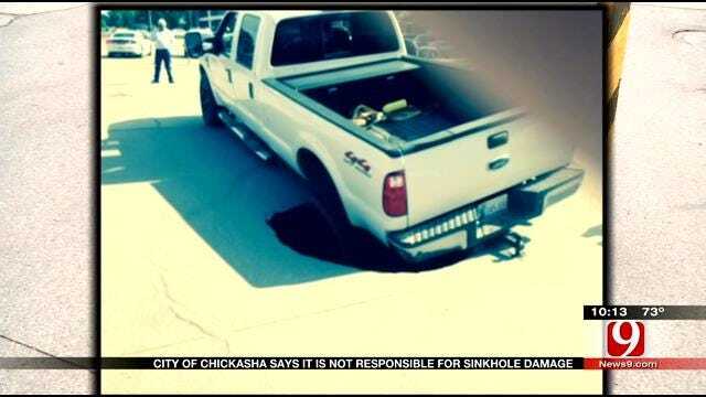 Driver Of Truck Swallowed By Chickasha Pothole Wants City To Pay For Repairs