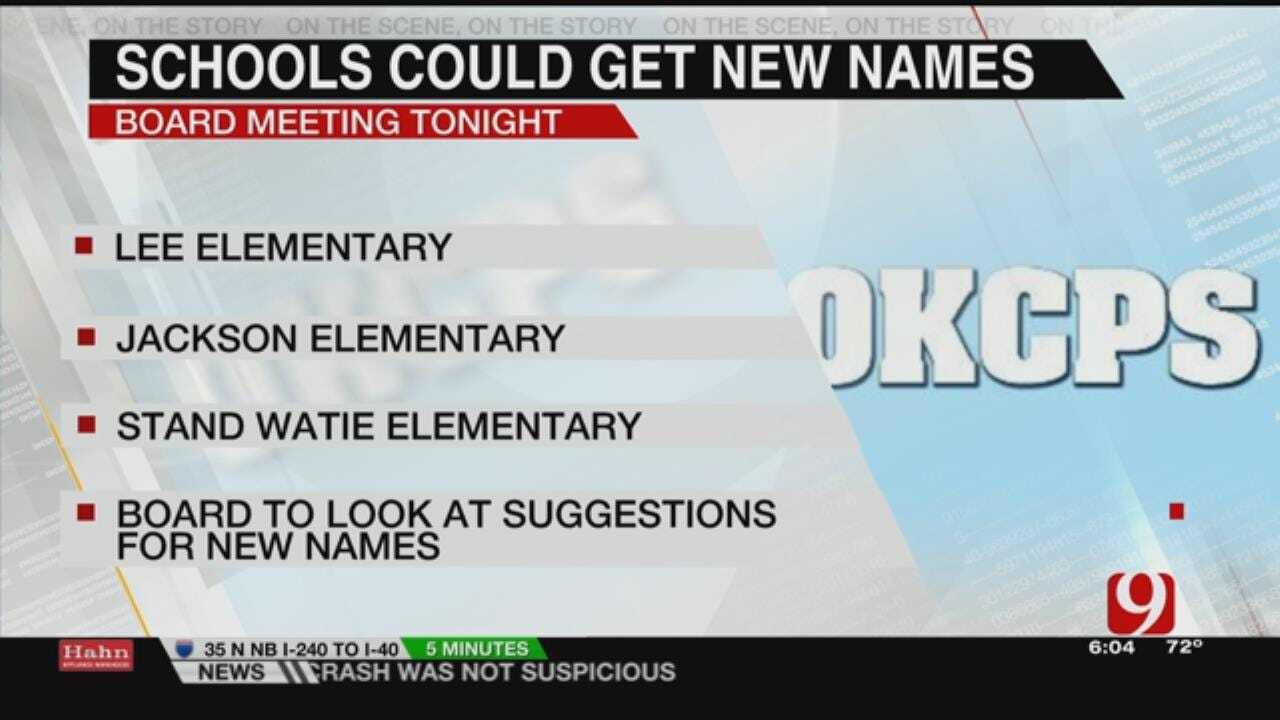 OKC School Board To Consider New School Names