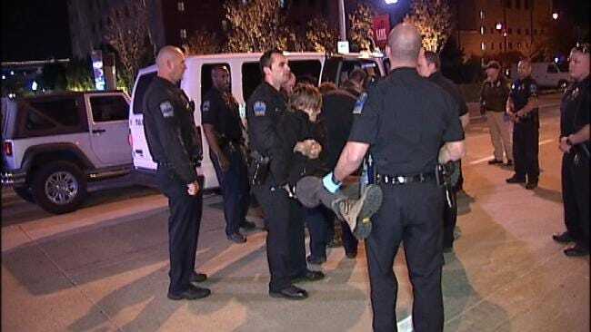 WEB EXTRA: Video From Scene Of Occupy Tulsa Arrests Early Wednesday