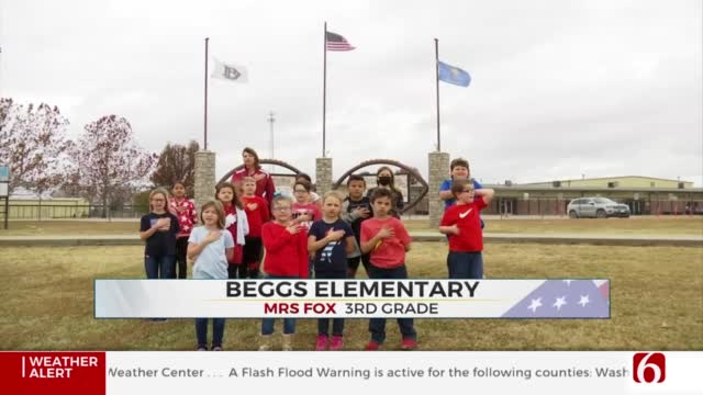 Daily Pledge: Mrs. Fox's 3rd Grade Class From Beggs Elementary 