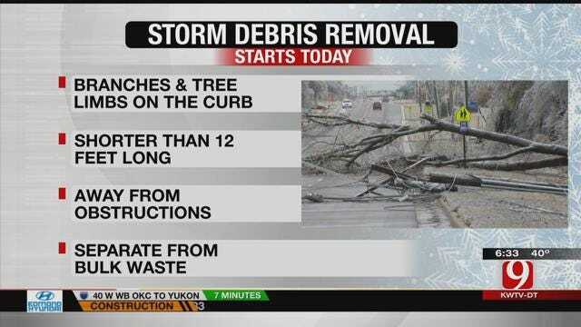 OKC Begins Ice Storm Debris Collection On Monday