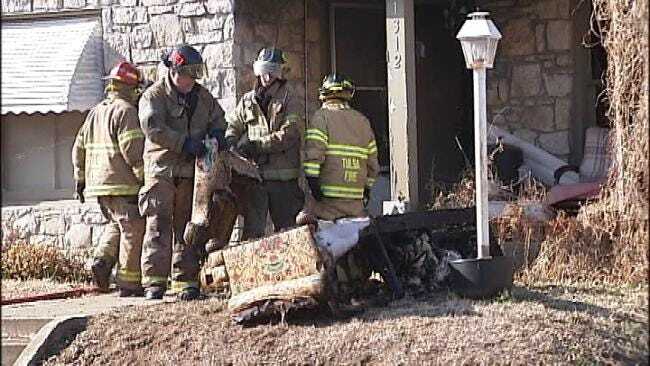 Tulsa Firefighters Rescue Two Family Pets In Duplex Fire