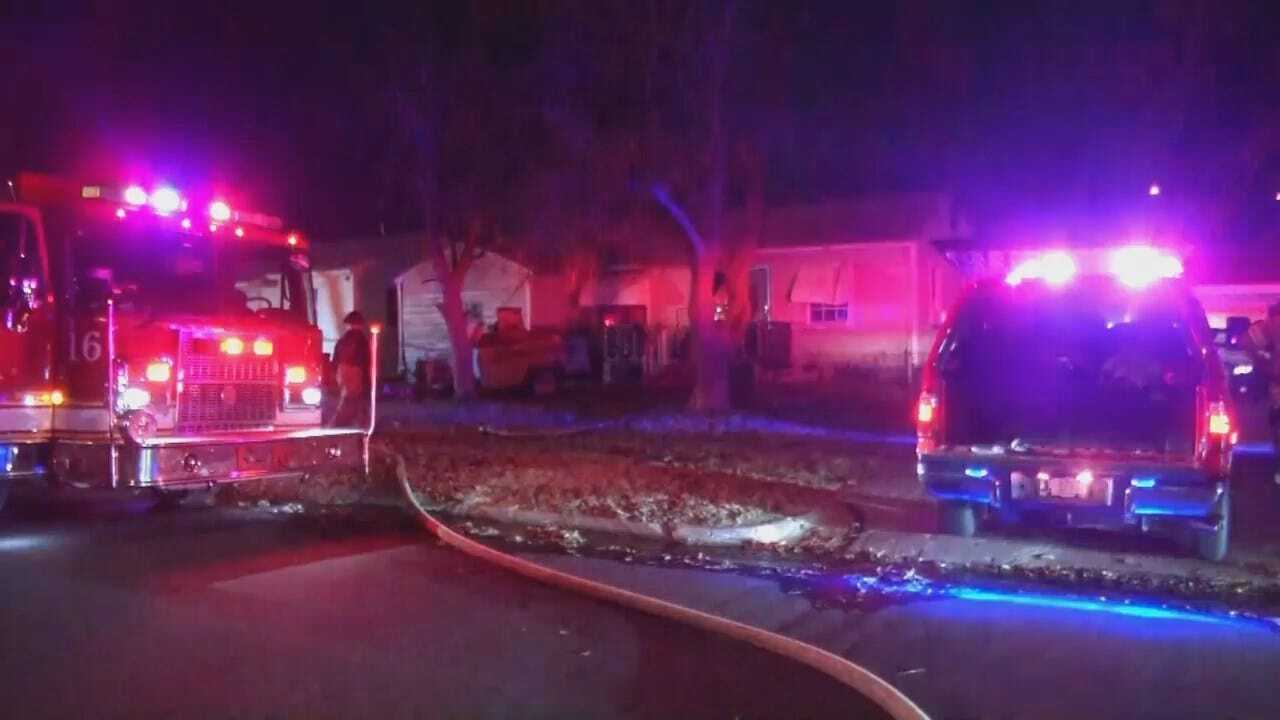 WEB EXTRA: Fire Forces Tulsa Residents From Their Home
