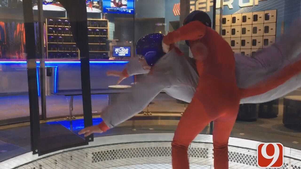 WEB EXTRA: News 9's Steve Shaw Goes Flying At iFly