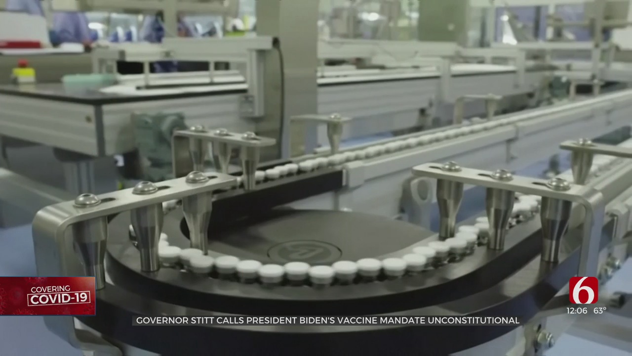 Governor Stitt Calls President Biden's Vaccine Mandate Unconstitutional 