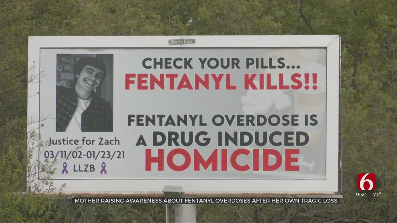 Bartlesville Mom Uses Billboard To Share Dangers Of Fentanyl After Losing 18-Year-Old Son 