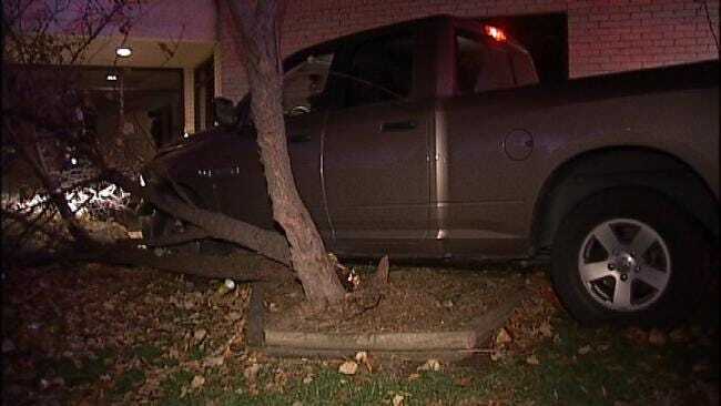 WEB EXTRA: Video Of Scene Of Pickup Crash On South Sheridan