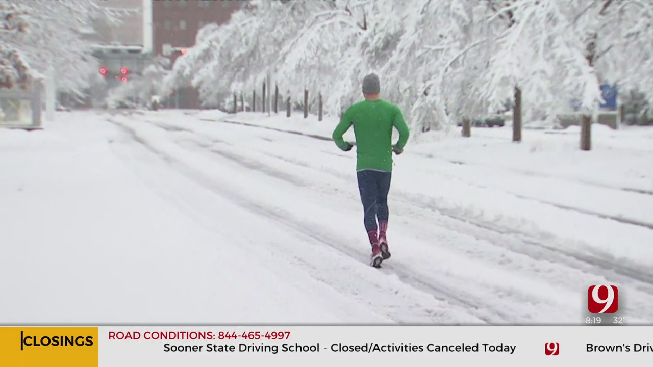 DEDICATION: OKC Man Doesn't Let Winter Storm Stop His New Year's Run
