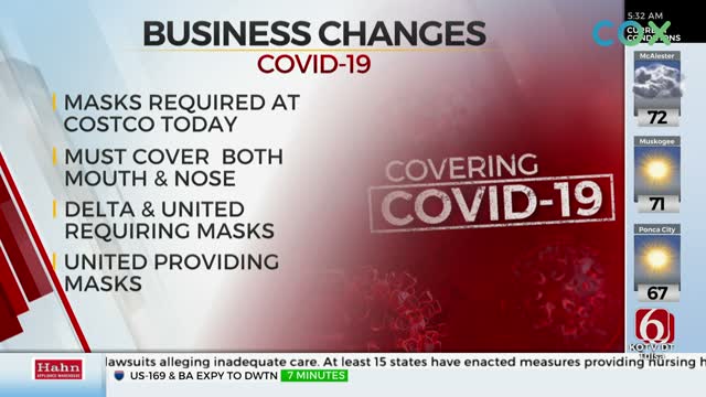 Businesses Make Changes Due To Coronavirus (COVID-19), Some Require Face Coverings