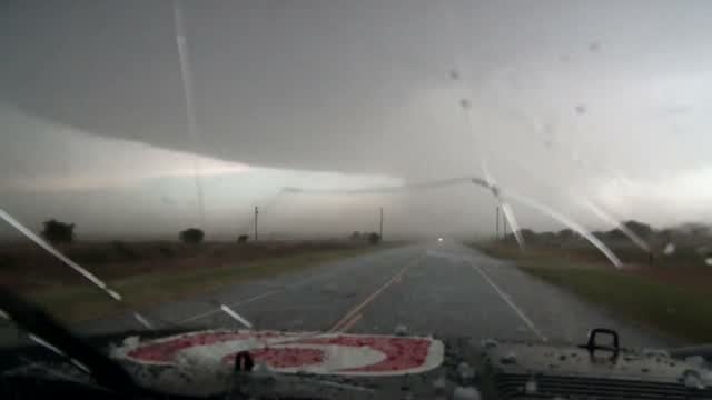 WATCH: Hail From SW Okla. Storm Destroys Val & Amy's Windshield