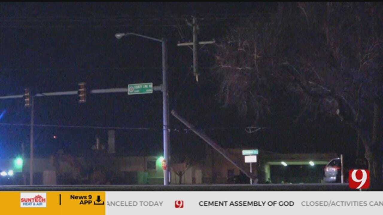 Pursuit Ends When Driver Slams Into Power Pole In NW OKC