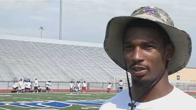 WEB EXTRA: Former Hornets Help At BTW Football Clinic