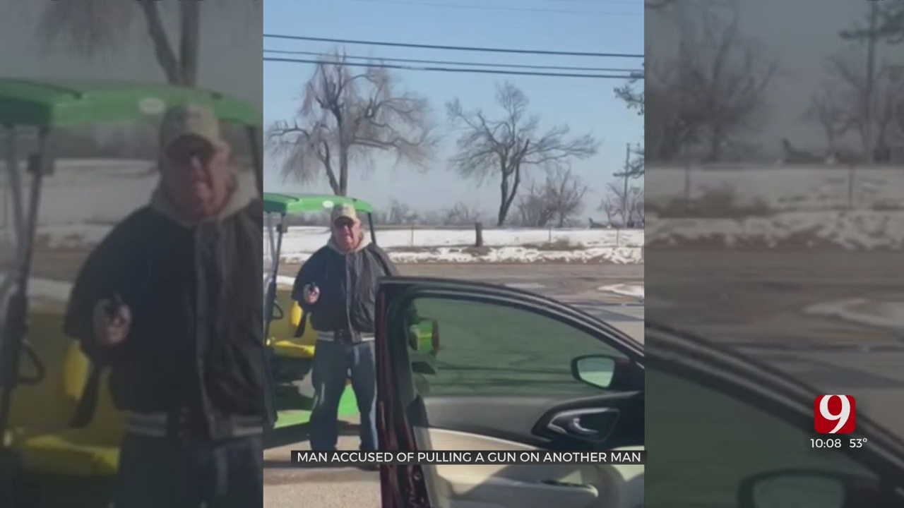 Police Looking For Man After Armed Confrontation In Mustang Caught On Camera 