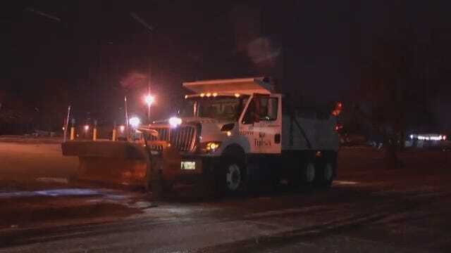 WEB EXTRA: Video Of Snow Plows In The Tulsa Area