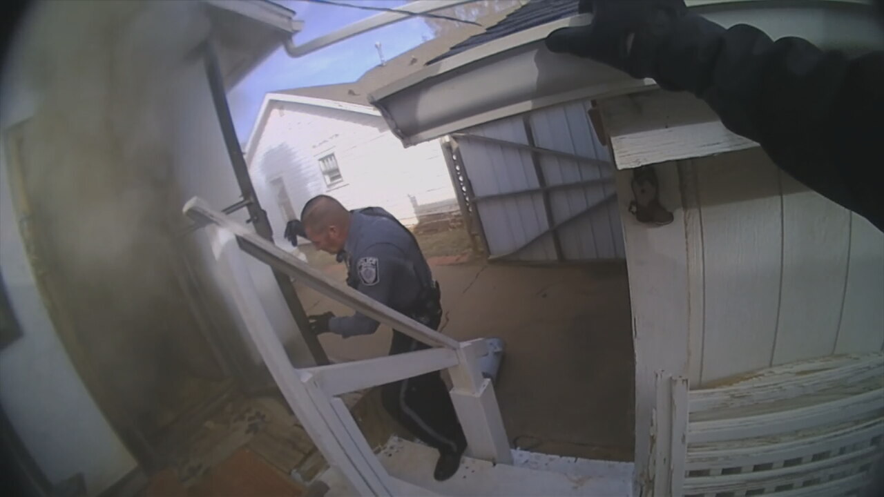Body Cam Video Shows Elk City Officer Rushing Into Burning Home To Save Elderly Man