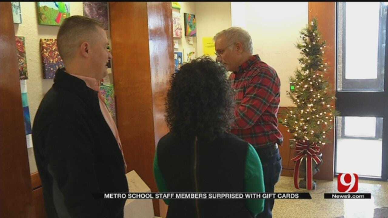 Oklahoma Teachers Surprised With Gift Cards