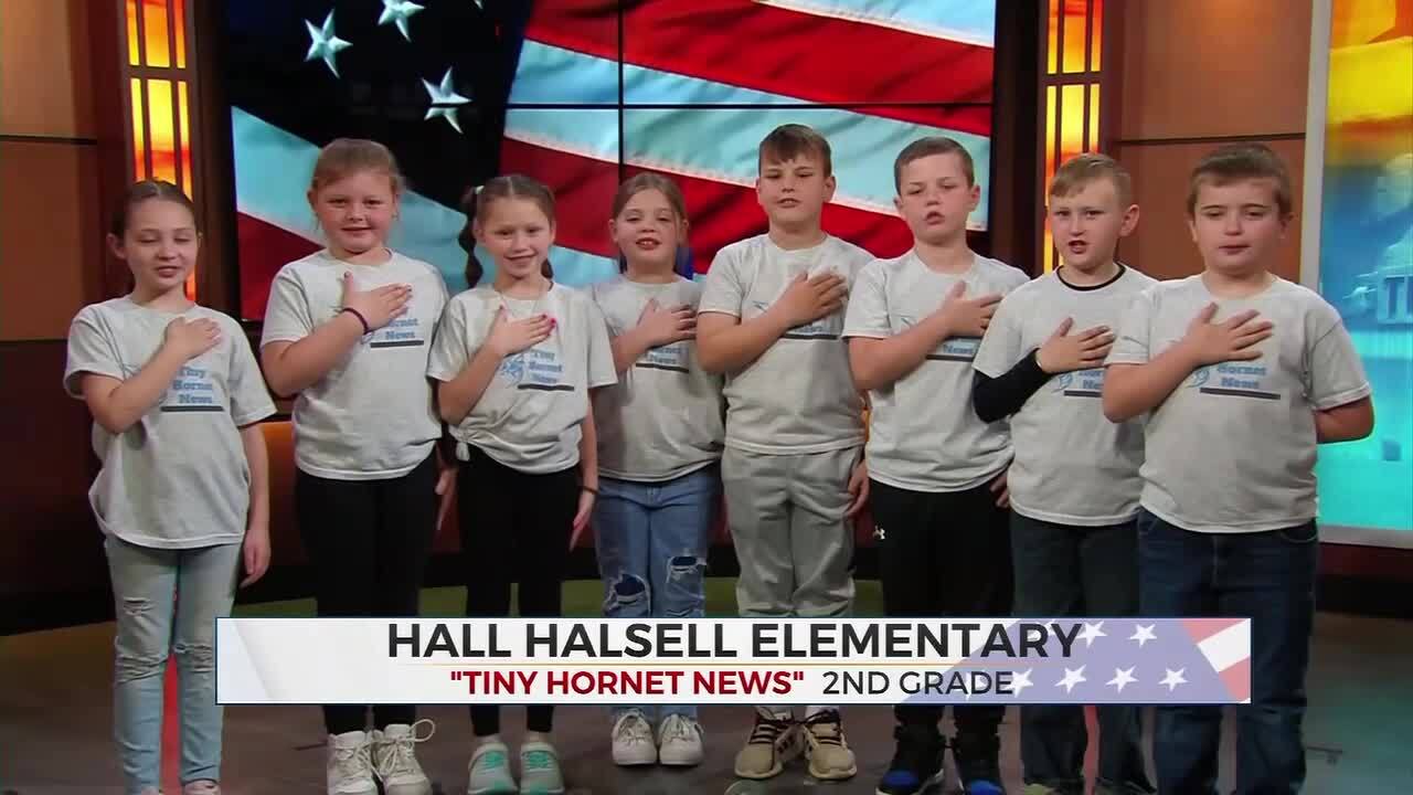 Daily Pledge: 2nd Grade Students At Hall Halsell Elementary