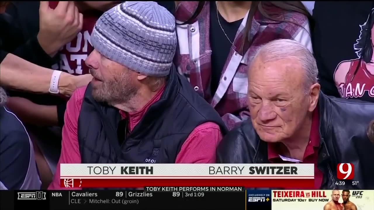 Toby Keith Spotted At Impromptu Norman Concert, Bedlam Basketball Game