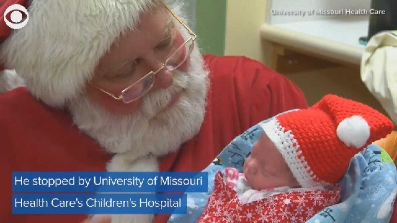 Santa Visits Children At Missouri Hospital