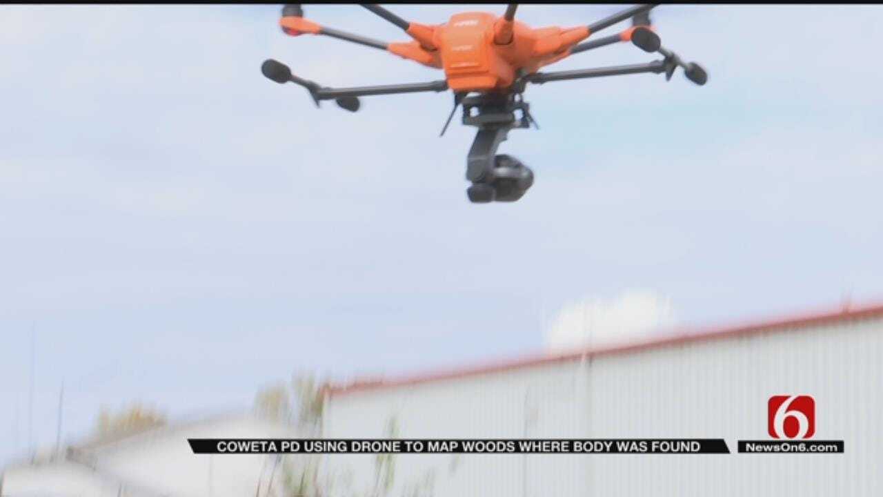 Coweta Police Use Drone To Search Area After Finding Woman's Body