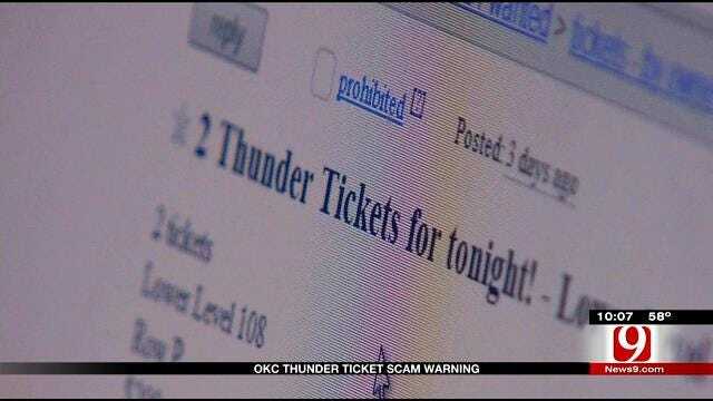 Scammers Target Thunder Fans Looking To Score Playoff Tickets